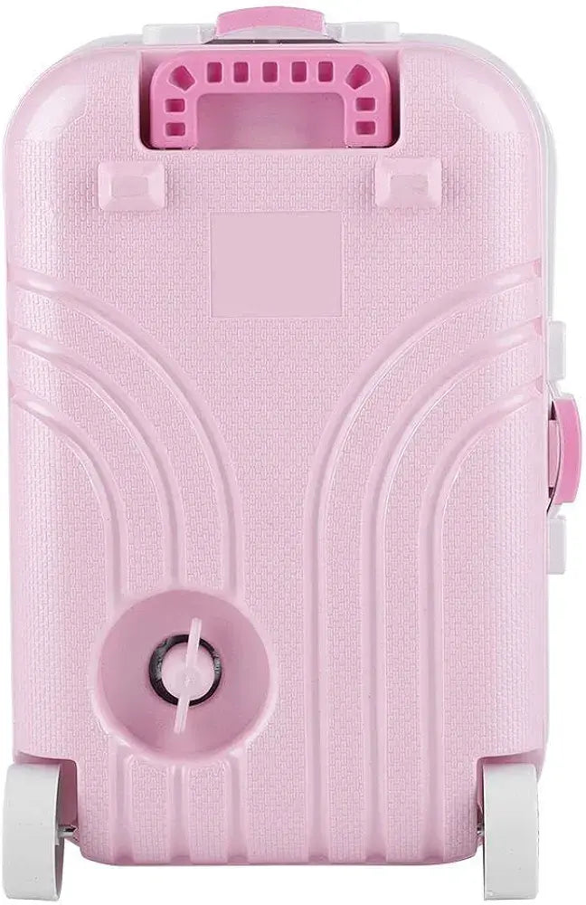 Mini Jewelry Suitcase Music Box with Spinning Ballet Dancer & Cosmetic Storage