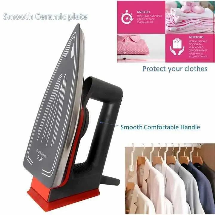 Premium Dry Iron with Stainless Steel Soleplate – Fast Heating Non-Stick Clothes Iron (Black)