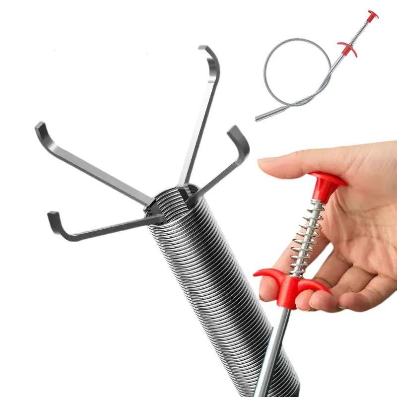 60cm Flexible Stainless Steel Drain Snake Cleaner – Hair & Clog Remover Tool