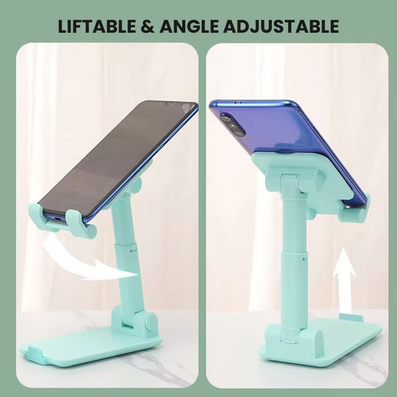 Adjustable Foldable Desktop Phone Holder Stand – Universal Anti-Slip Mobile Stand with Angle & Height Adjustment