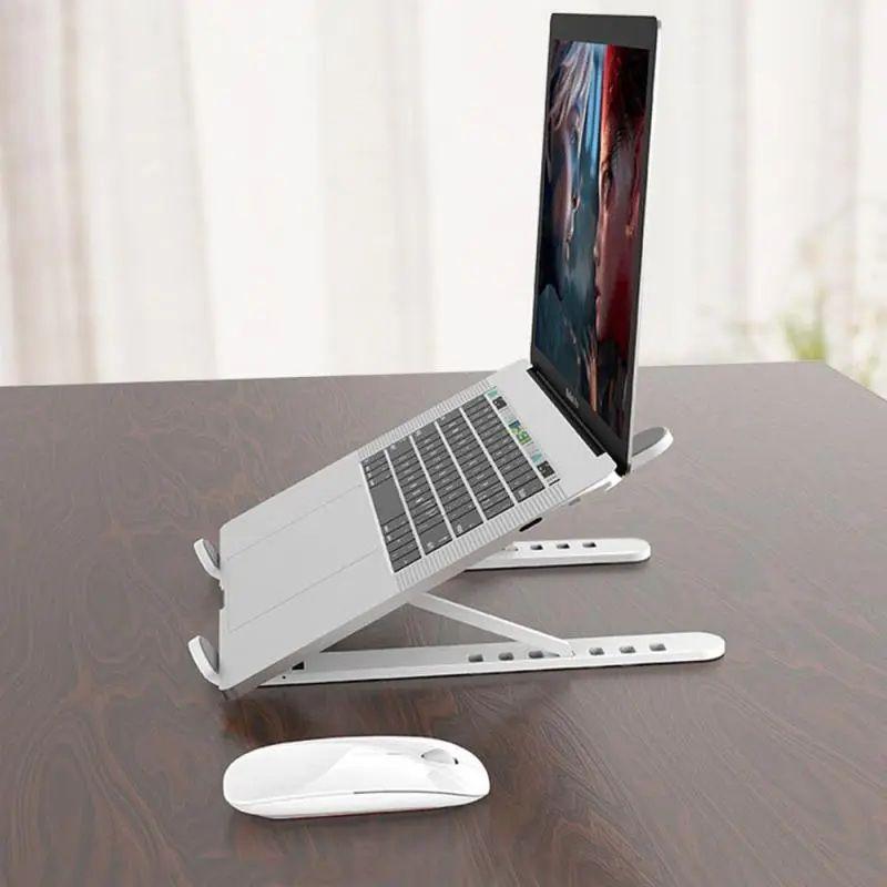 Adjustable Foldable Laptop Stand for Desk – Portable Non-Slip Laptop & Tablet Holder