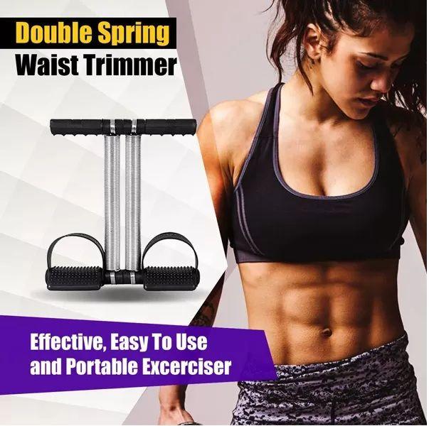 Double Spring Tummy Trimmer Exercise Machine for Home Gym & Belly Fat Workout