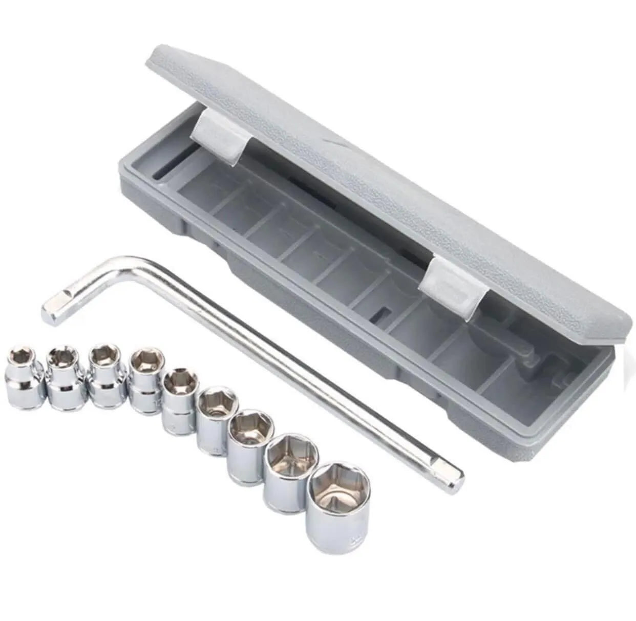 CTW-1810 Professional 10-Piece Socket Wrench Set – Heavy Duty Mechanic Repair Tool Kit for Car, Motorcycle & Machine Maintenance