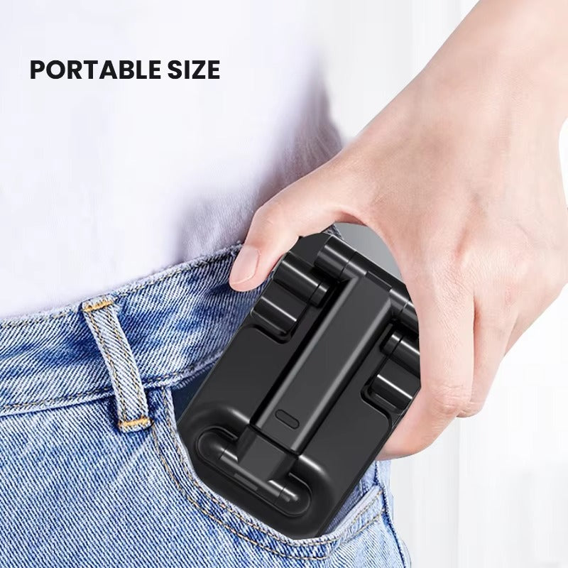 Adjustable Foldable Desktop Phone Holder Stand – Universal Anti-Slip Mobile Stand with Angle & Height Adjustment