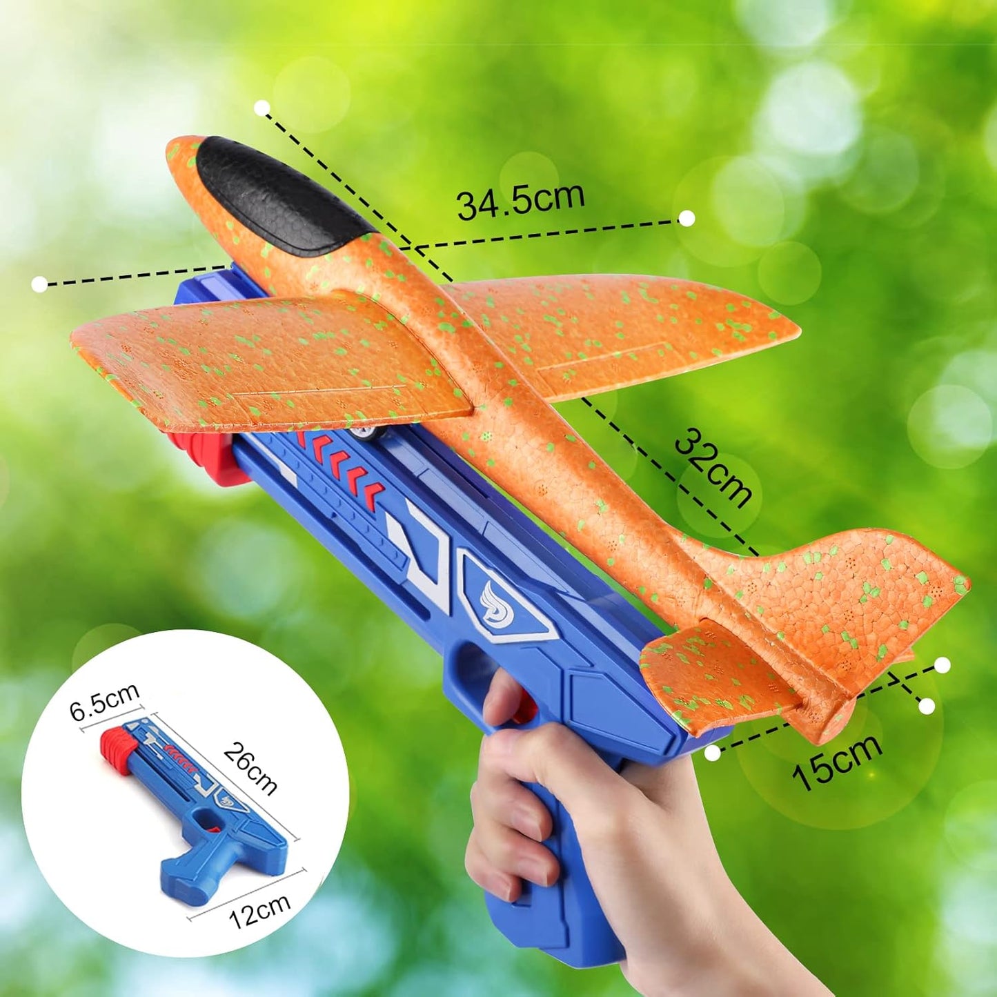 Foam Airplane Launcher Toy – Flying Glider Plane with Catapult Launcher for Kids