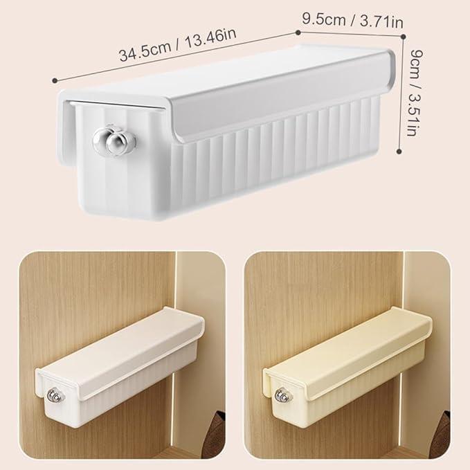 Wall Mounted Sock Storage Box with Drawer – Compact Wardrobe Organizer for Closet Storage