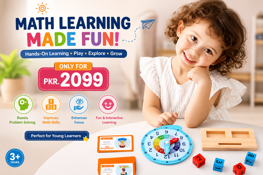 Wooden Learning Clock for Kids – Montessori Educational Toy for Teaching Time, Numbers & Early Learning Skills