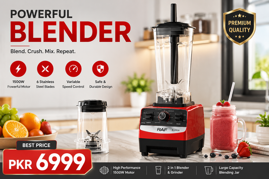 Multi-Purpose Ice Crush Smoothie Maker Blender & Juicer with Double Cups & Small Jar