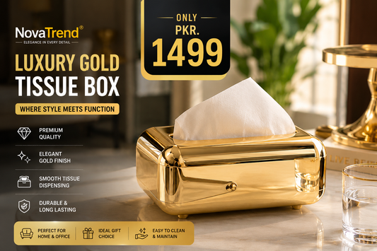 Luxury Tissue Box Holder – Premium Modern Home & Office Decor Organizer