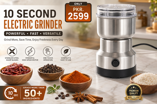 Electric Stainless Steel Spice Grinder – Multi-Purpose Kitchen Grinding Machine