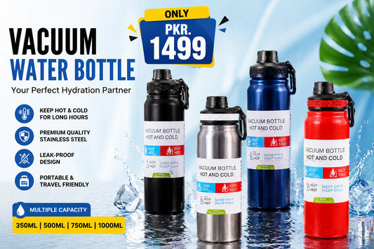 900ML Stainless Steel Vacuum Water Bottle – Double Wall Hot & Cold Insulated Flask