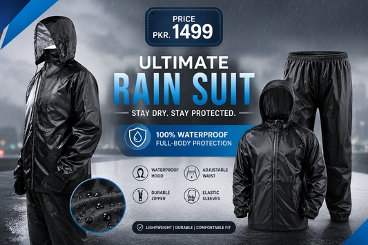 Waterproof Rain Suit Full Body Black – Cycling, Hiking, Motorcycle & Outdoor Rain Protection for Men & Women