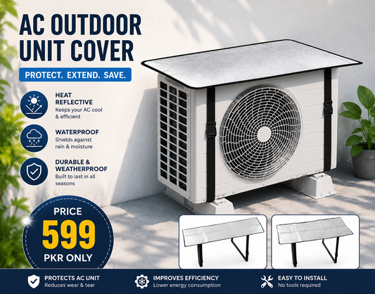 AC Outdoor Unit Protector Cover – Heat Insulation, Sunlight, Dust & Rain Protection with Adjustable Buckle