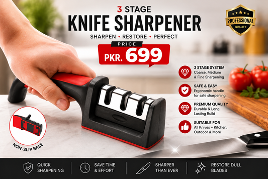 SharpEdge Pro™ – 3-Stage Diamond Knife Sharpener