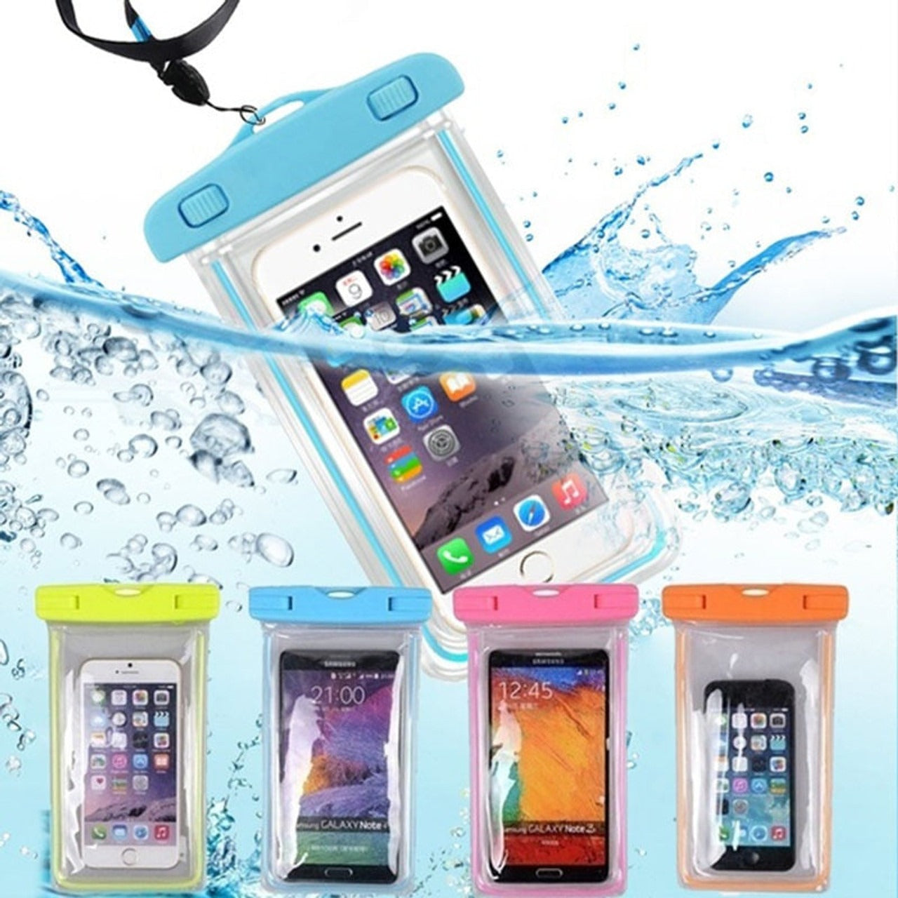 Universal Waterproof Phone Pouch – Underwater Touchscreen Mobile Case with Water, Dust, Sand & Snow Protection (Random Color)