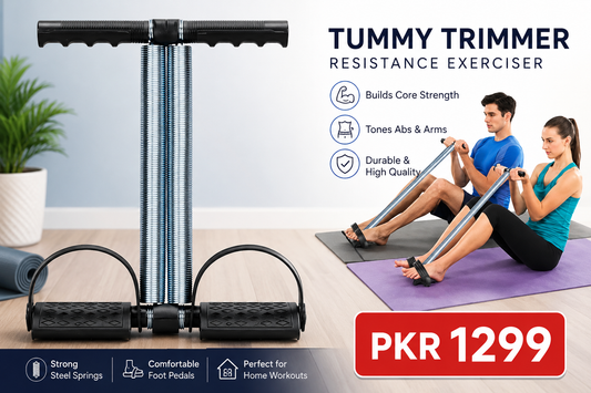 Double Spring Tummy Trimmer Exercise Machine for Home Gym & Belly Fat Workout