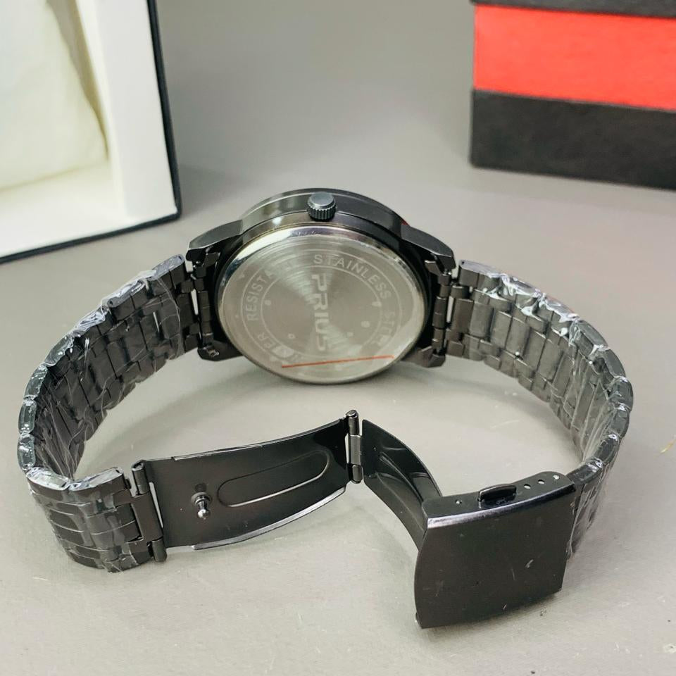 Luxury Magnetic Ball Watch – Black Stainless Steel Modern Timepiece | Premium Box Included