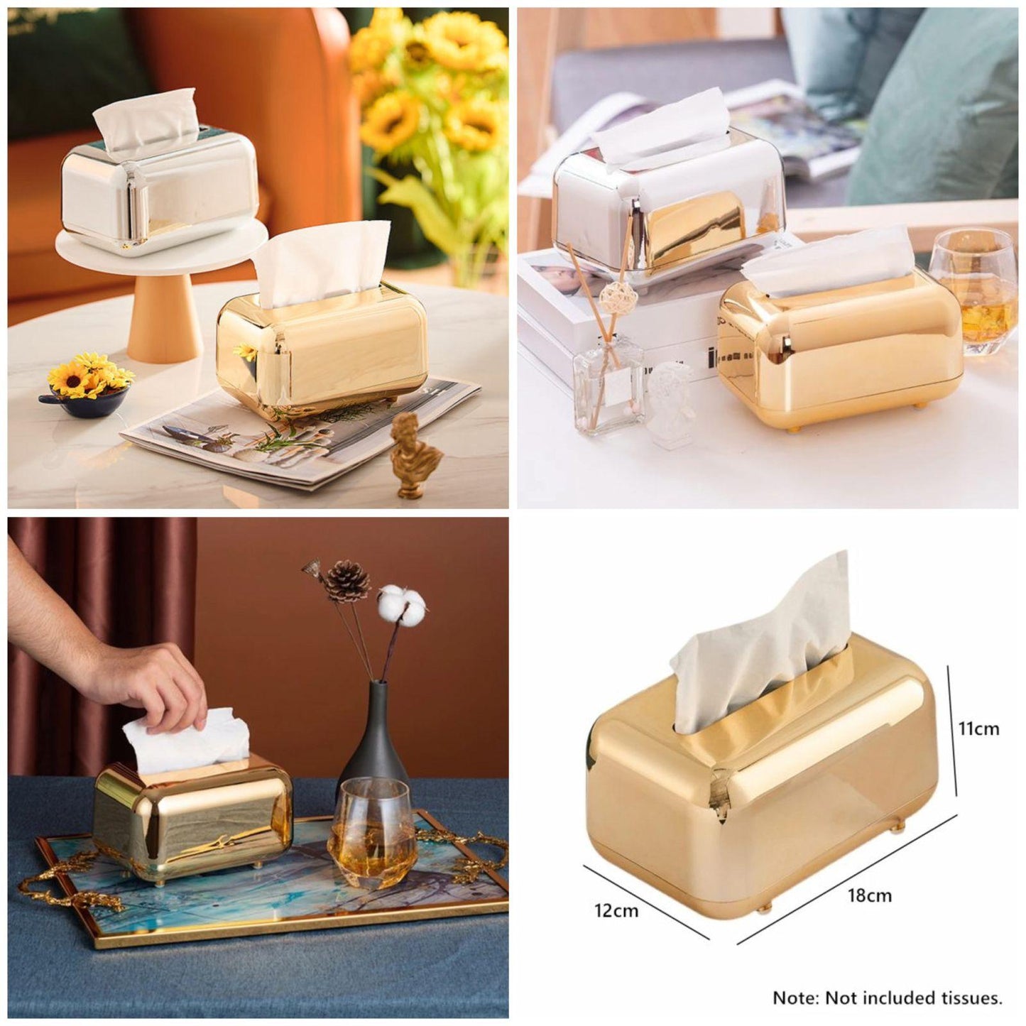 Luxury Tissue Box Holder – Premium Modern Home & Office Decor Organizer