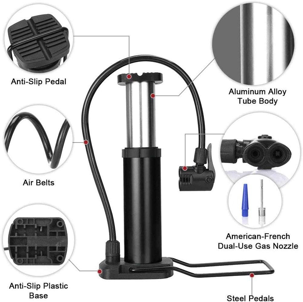 Portable High-Pressure Foot Air Pump – Heavy-Duty Mini Bicycle, Car Tire, Scooter, Ball & Inflatable Pump (Compact Portable Design)