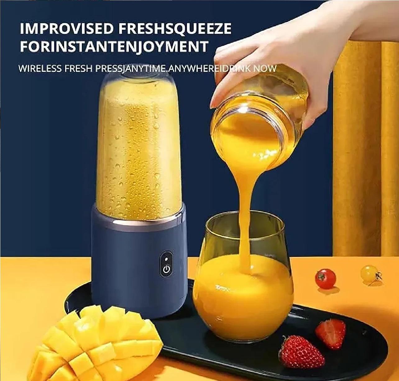 Hex Blade Juicer Rechargeable Mini Automatic Electric Juicer 2 in 1